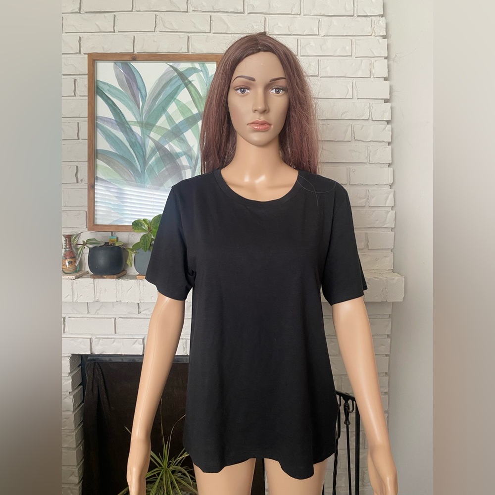 CHRLDR Cheerleader tee t shirt Small black short sleeves
